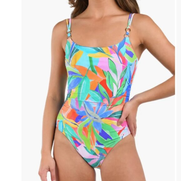 La Blanca Tropi-Flage Swimsuit | Size 8 - Picture 8 of 12